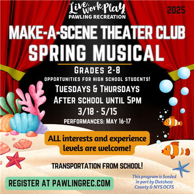 Make a Scene Spring Musical- English flyer