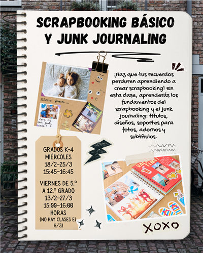 Scrapbooking Classes flyer- Spanish
