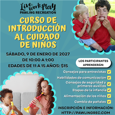 Babysitting Course flyer Jan. 9, 2027 (Spanish) Babysitting Course flyer Jan. 9, 2027 (Spanish)
