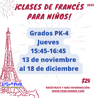 French club flyer- Nov/Dec 2025 (Spanish)