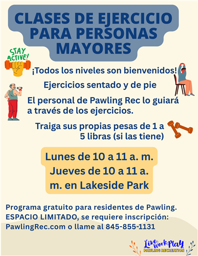 Senior Exercise flyer- 2026 (Spanish)