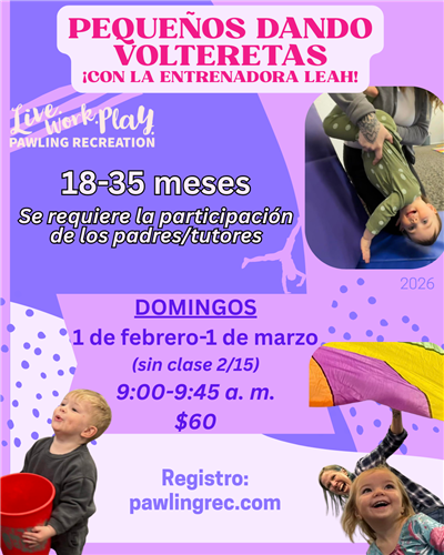 Tumbling Tots flyer- Feb 2026 (Spanish)
