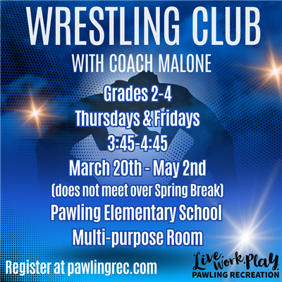 Wrestling Club flyer (Spring 2025)