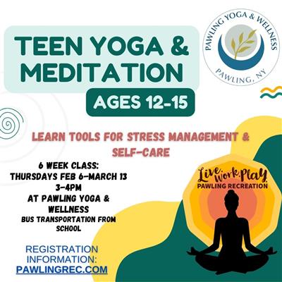 Yoga & Meditation for teens flyer- English